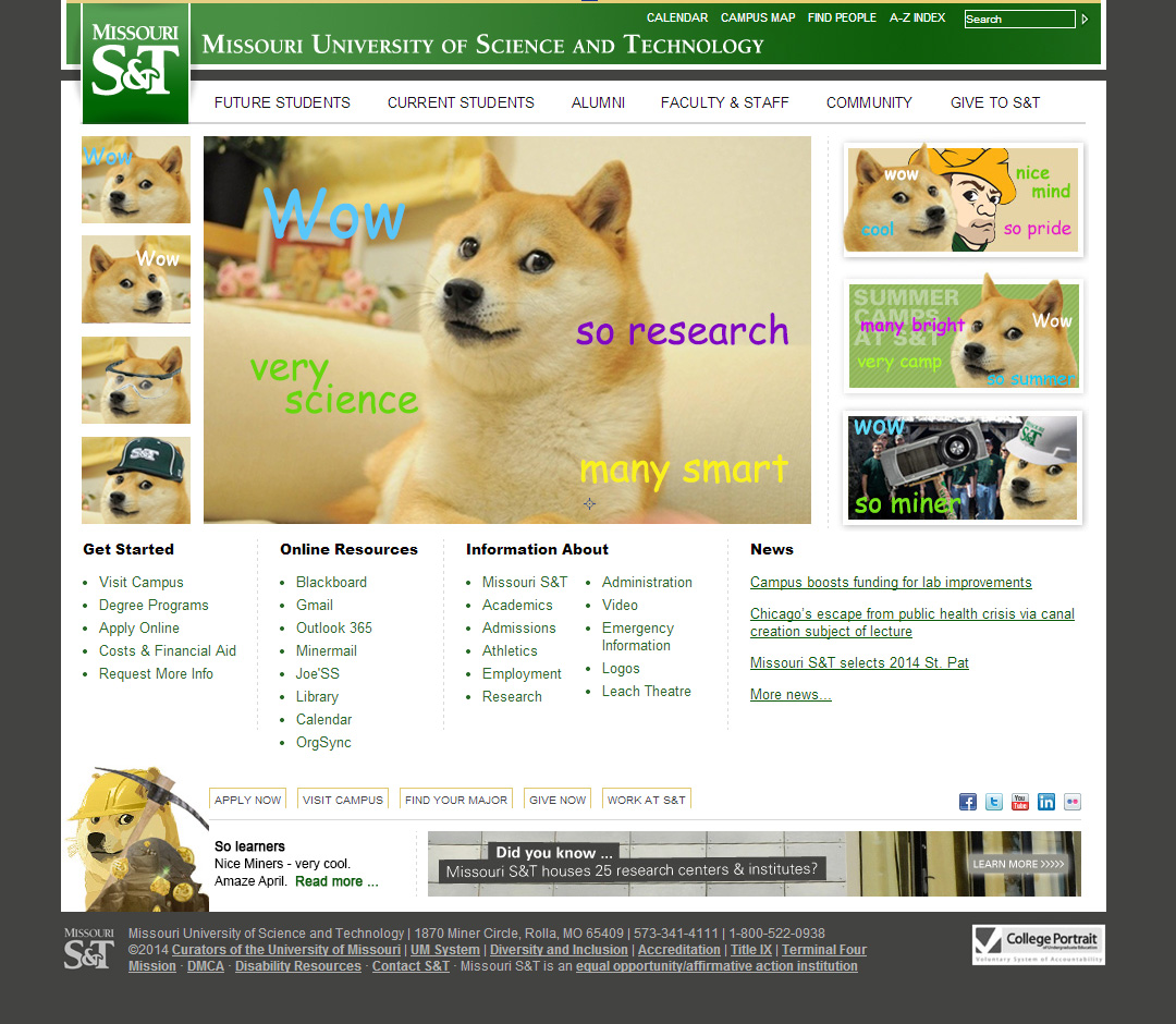 Missouri S T News And Events Wow Doge Takes Over S T Website