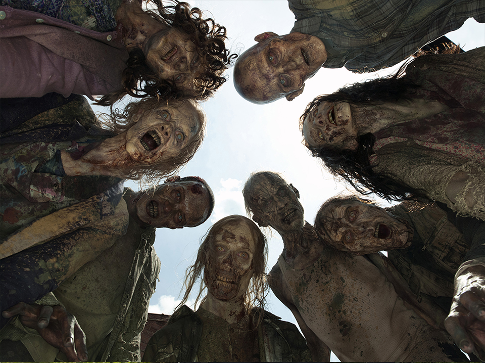 Dr. Ivan G. Guardiola's 2012 course dealt with surviving an attack from creatures like these from the TV series "The Walking Dead." (Photo via AMC.)