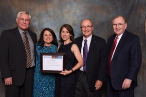 Missouri S&T lecturer Kellie Grasman, center, won the 2015 Joint Publishers Book of the Year Award for a textbook she co-authored with, from left, David Pratt, Kim LaScola Needy, Kenneth Case and John A. White.