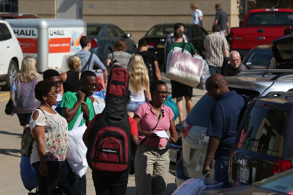 First-year students and their families hauled their belongings to campus at the beginning of the fall semester.