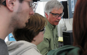 Professor Richard Brow, right, is helping Missouri S&T partner with industry to increase interest and participation in the field of ceramic engineering.