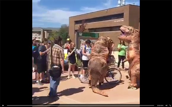 Screenshot of a video from Missouri S&T's 2015 Greek Week. The video has been viewed nearly 10 million times on Facebook.