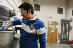 A student works in the Center for Infrastructure Engineering Studies. Sam O'Keefe/Missouri S&T