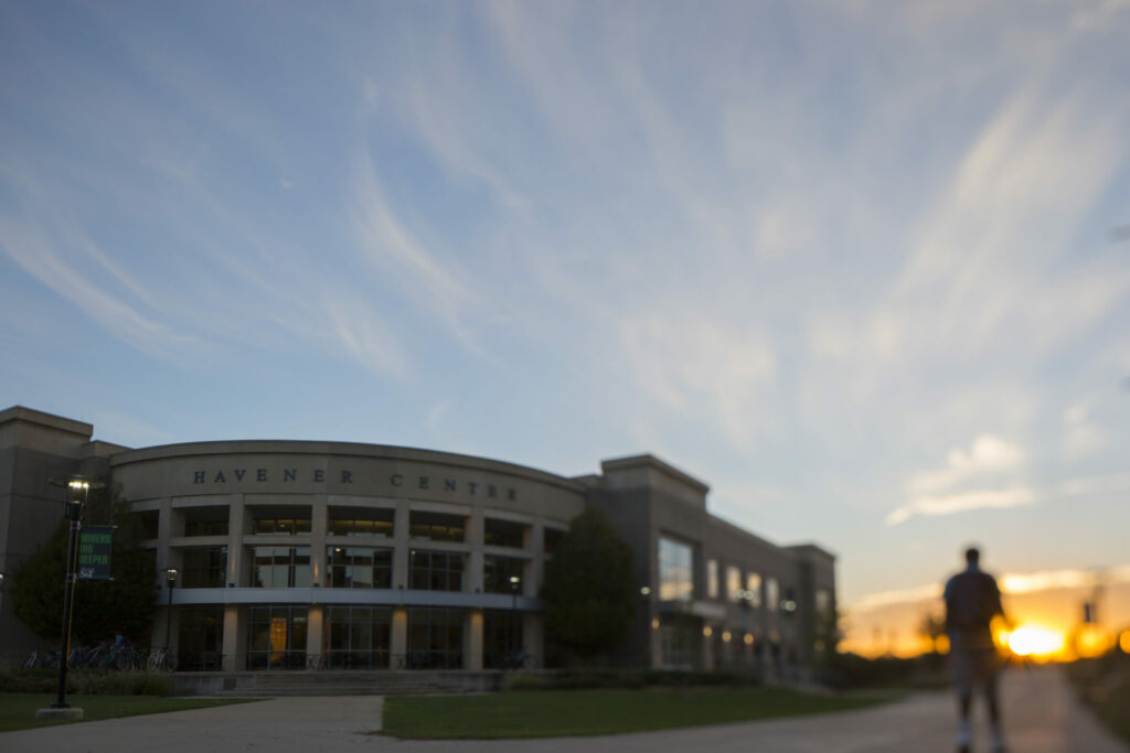 A fall sunset behind the Havener Center. As the sun sets on 2016, here's a look back at some of the year's most notable stories at Missouri S&T. Photo By Sam O'Keefe/Missouri S&T