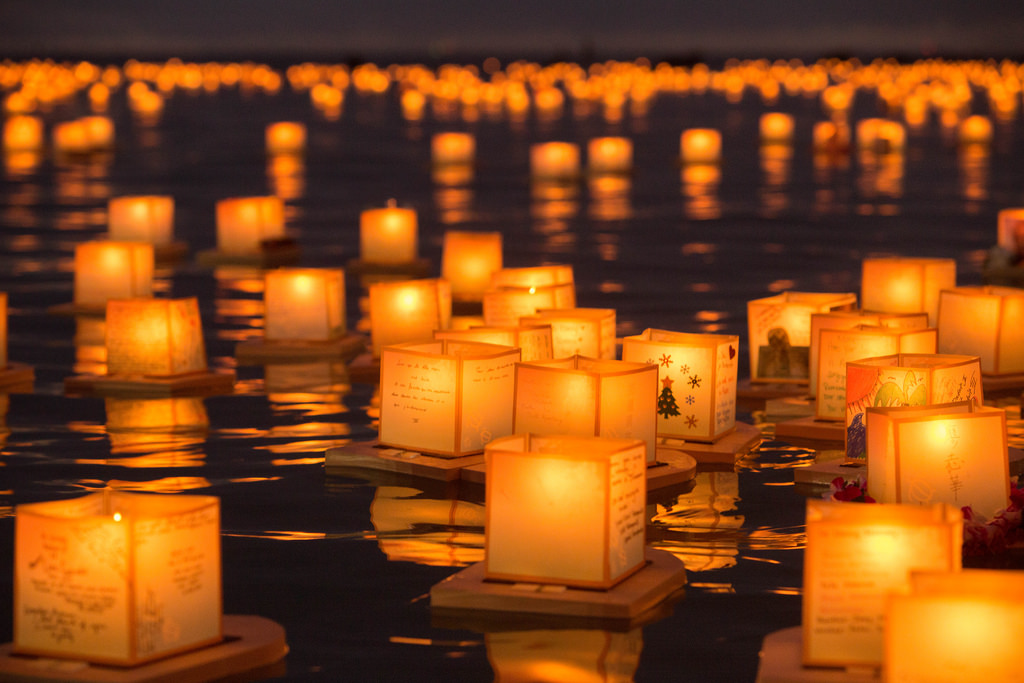 lanterns on the levee