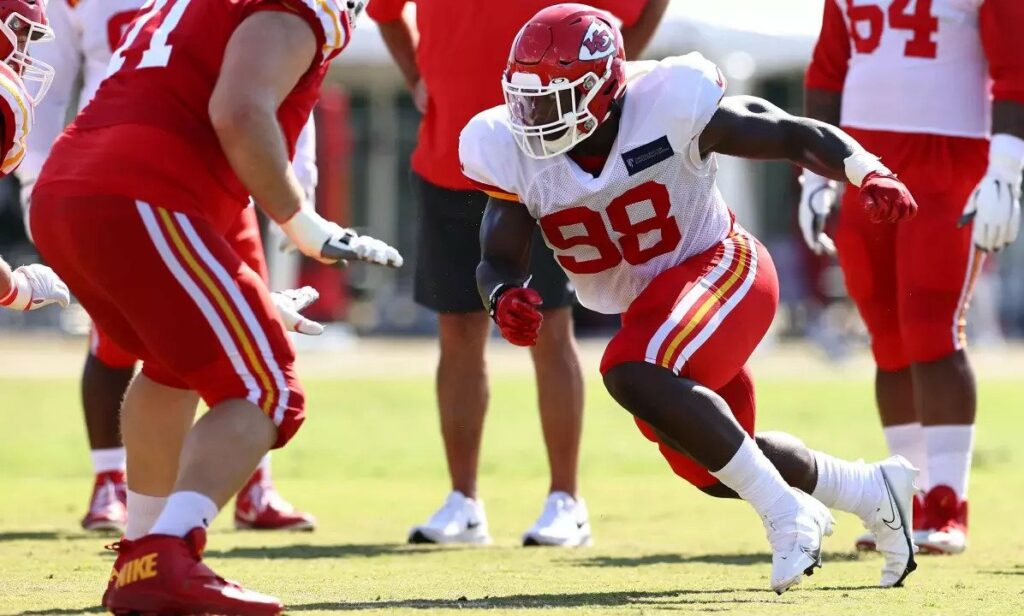Former Miner standout Tershawn Wharton wears No. 98 for the Kansas City Chiefs. (Photo by Steve Sanders/Kansas City Chiefs)