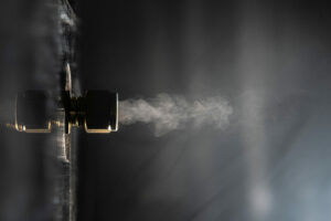 Air filtration flowing in Dr. Huang's laboratory.