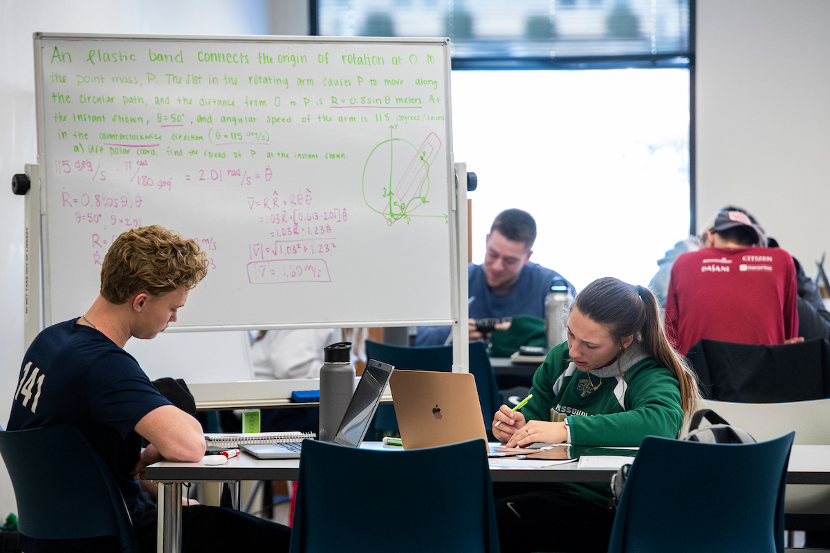 The recently updated College Scorecard gives S&T high marks for return on investment. Here, S&T students work on a problem in Curtis Laws Wilson Library.