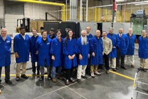 Several researchers traveled to Bitrode Corp.’s St. Louis facilities last month to demonstrate a new fast-charging technology for electric vehicles. Photo by Cyril Narishkin/Bitrode Corp.
