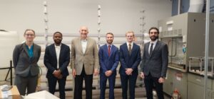 The Missouri S&T Lunar Biotech team earned second-place accolades in the Lunar Life Odyssey 2 challenge. The team, from left, includes Hannah Keely, Peter Obidi, Dr. David Bayless (team advisor), Josh Hickman, Jesse Fletcher and Alireza Fallahi. Photo courtesy of Jesse Fletcher.