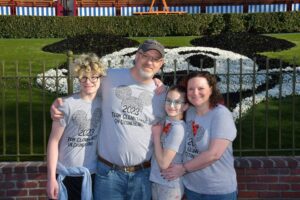 Corie Glenn, far right, with her husband, Jeremy, and two children, Christopher, 13, and Miranda, 11. Photo courtesy of Glenn.