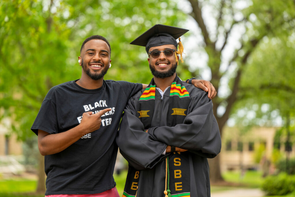 Abdu Ibrahim and Mohamed Elshiekh on S&T's campus