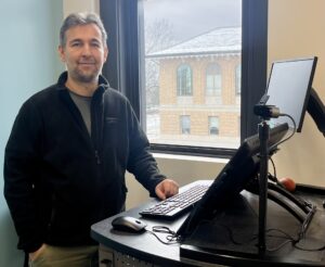 Dr. Tayfun Akyurek stands in a classroom in S&T’s Fulton Hall. Photo by Greg Edwards/Missouri S&T.