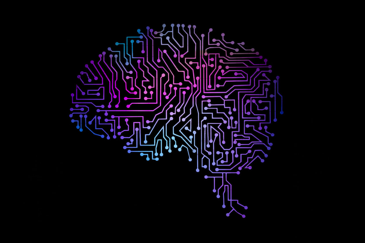 brain with purple lines