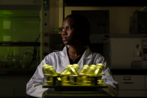 Margaret Taiwo in the lab.