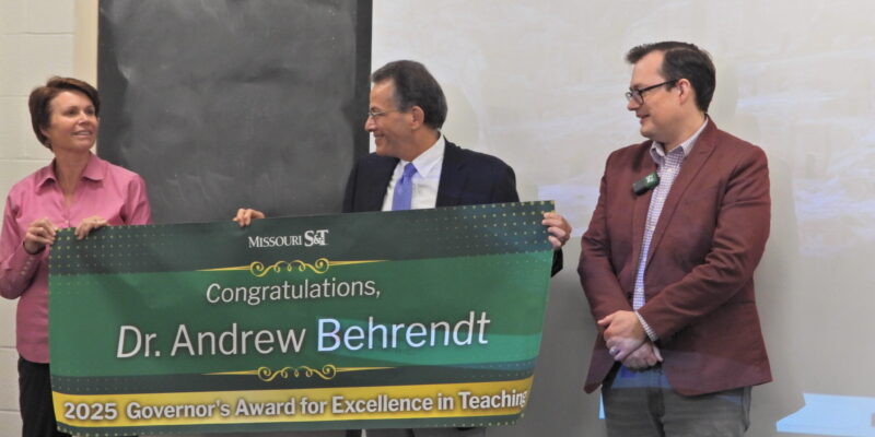 Behrendt receives Governor’s Award for Excellence in Teaching