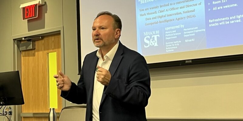 NGA chief AI officer speaks to students