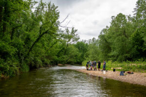 Biology students at the Ozark Research Field Station.