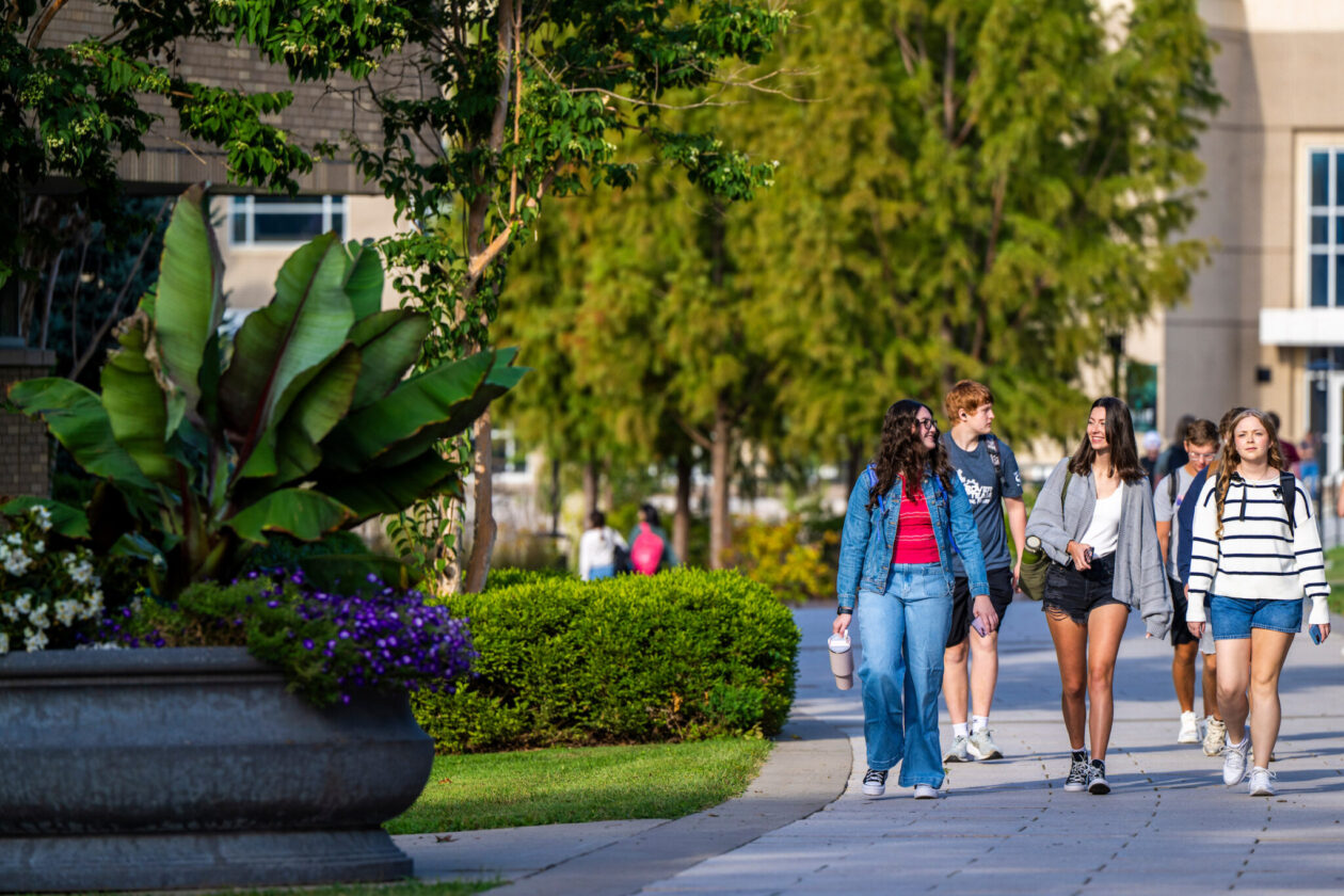 Students on campus