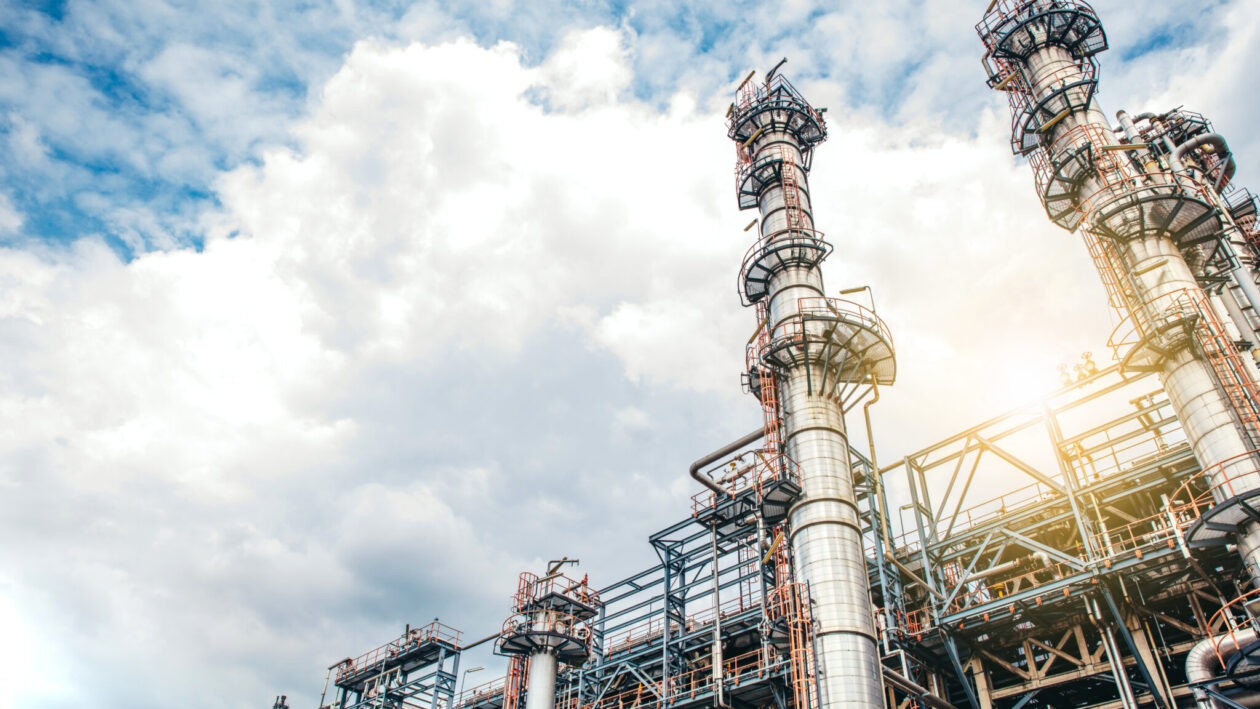 An industrial complex.