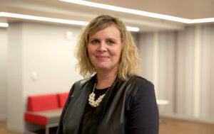 An environmental portrait of Katharine Kune.