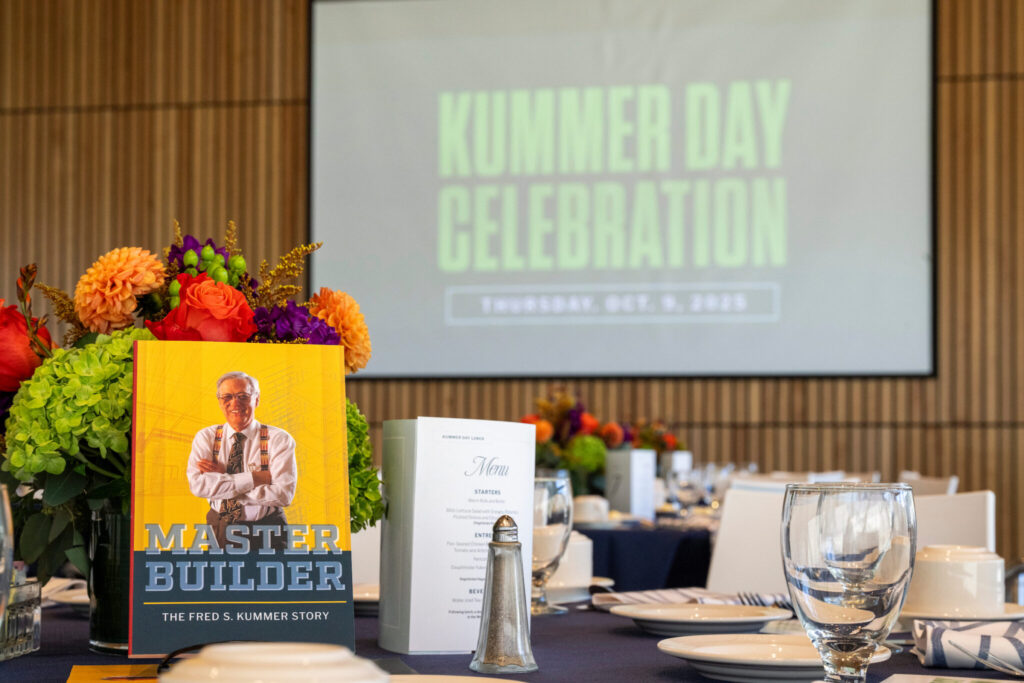 Kummer Day Celebration table setting at lunch.