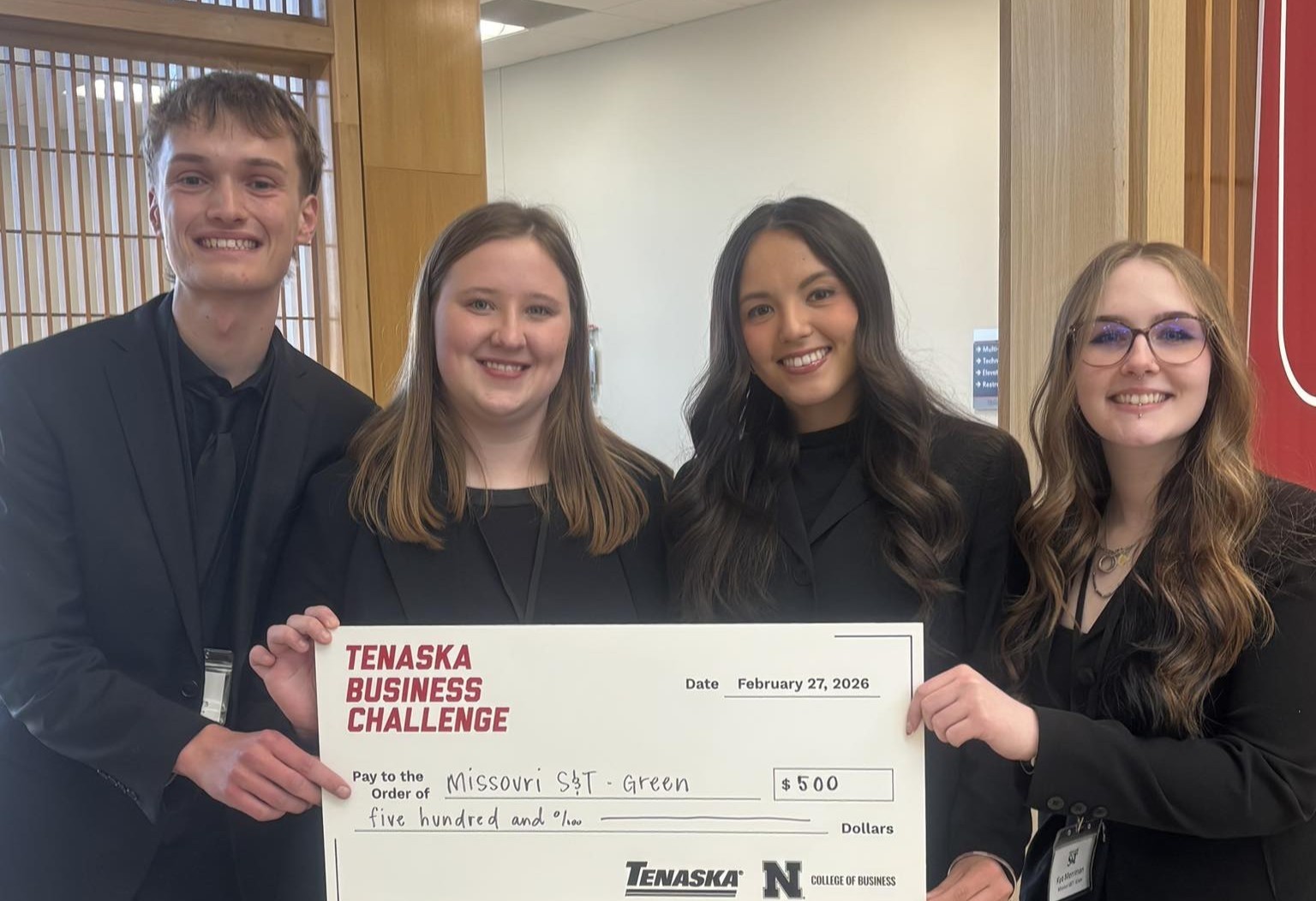S&T students earn innovation award at Tenaska Business Challenge