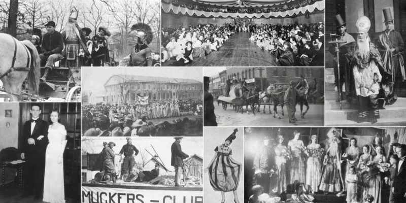 Collage of historic St. Pat's images